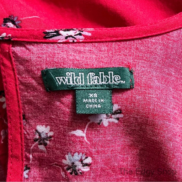 Wild Fable | Floral Long Sleeve Cropped Blouse - Picture 5 of 6